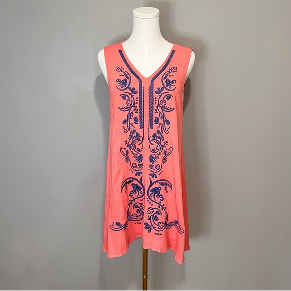 Altar'd State Dresses & Skirts - Altar’d State Orange Embroidered Dress Size S